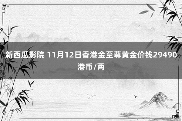 新西瓜影院 11月12日香港金至尊黄金价钱29490港币/两