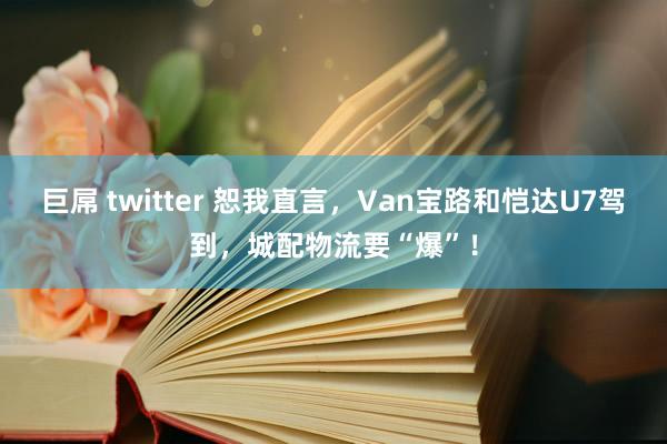 巨屌 twitter 恕我直言，Van宝路和恺达U7驾到，城配物流要“爆”！