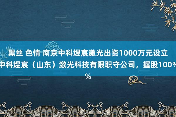 黑丝 色情 南京中科煜宸激光出资1000万元设立中科煜宸（山东）激光科技有限职守公司，握股100%