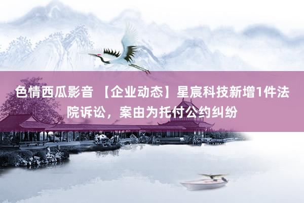 色情西瓜影音 【企业动态】星宸科技新增1件法院诉讼，案由为托付公约纠纷
