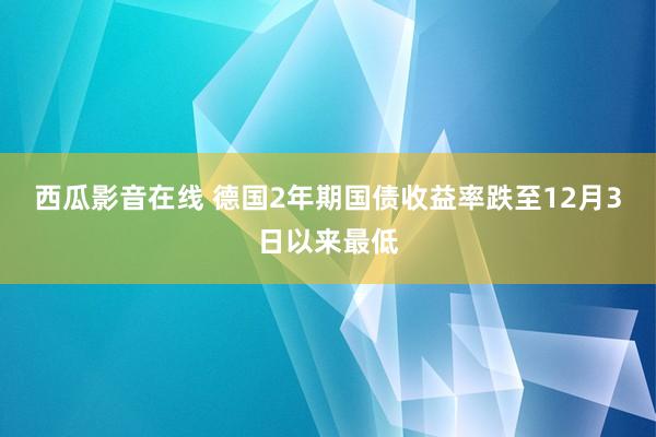 西瓜影音在线 德国2年期国债收益率跌至12月3日以来最低
