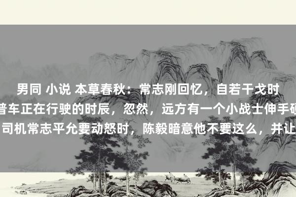 男同 小说 本草春秋：常志刚回忆，自若干戈时刻，有一天，陈毅的吉普车正在行驶的时辰，忽然，远方有一个小战士伸手硬要把车拦下来，司机常志平允要动怒时，陈毅暗意他不要这么，并让阿谁小战士上了车。小战士不知说念车上...
