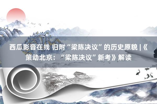 西瓜影音在线 归附“梁陈决议”的历史原貌 |《策动北京：“梁陈决议”新考》解读