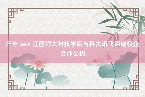 户外 sex 江西师大科技学院与科大讯飞缔结校企合作公约