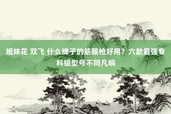姐妹花 双飞 什么牌子的筋膜枪好用？六款最强专科级型号不同凡响