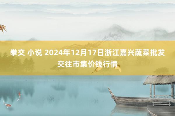 拳交 小说 2024年12月17日浙江嘉兴蔬菜批发交往市集价钱行情