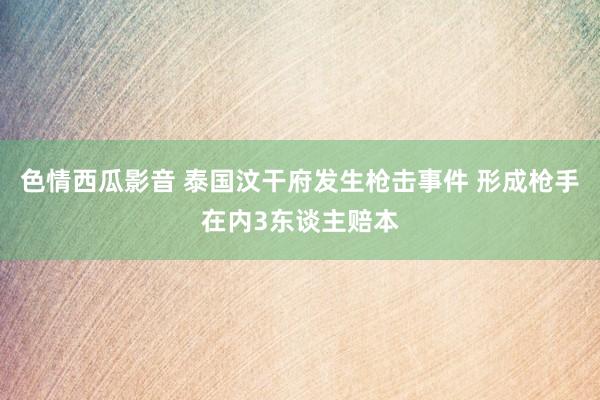 色情西瓜影音 泰国汶干府发生枪击事件 形成枪手在内3东谈主赔本