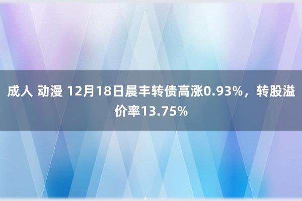 成人 动漫 12月18日晨丰转债高涨0.93%，转股溢价率13.75%