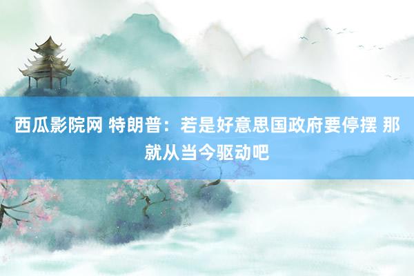 西瓜影院网 特朗普：若是好意思国政府要停摆 那就从当今驱动吧