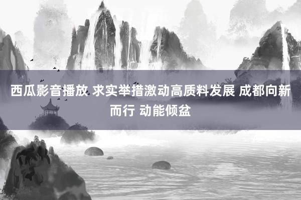 西瓜影音播放 求实举措激动高质料发展 成都向新而行 动能倾盆