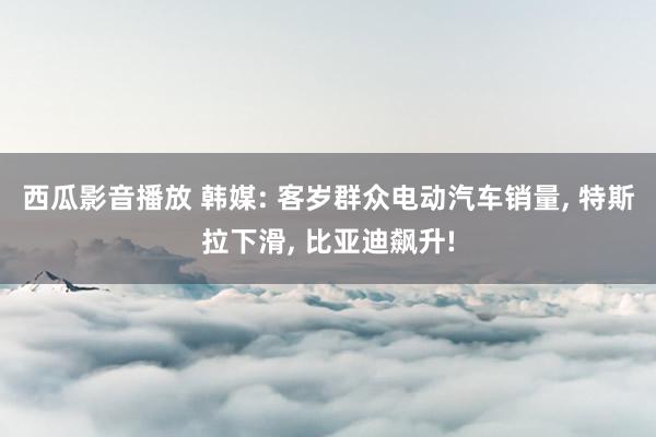 西瓜影音播放 韩媒: 客岁群众电动汽车销量， 特斯拉下滑， 比亚迪飙升!