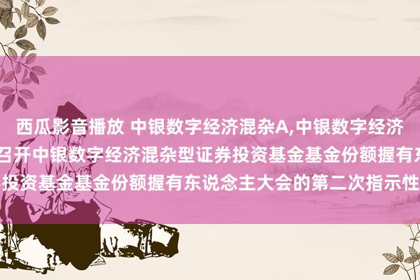 西瓜影音播放 中银数字经济混杂A,中银数字经济混杂C: 对于以通信方式召开中银数字经济混杂型证券投资基金基金份额握有东说念主大会的第二次指示性公告