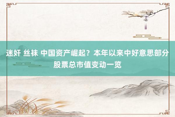 迷奸 丝袜 中国资产崛起？本年以来中好意思部分股票总市值变动一览