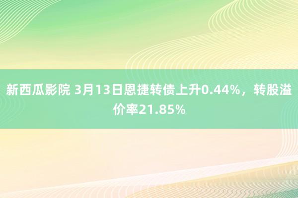 新西瓜影院 3月13日恩捷转债上升0.44%，转股溢价率21.85%