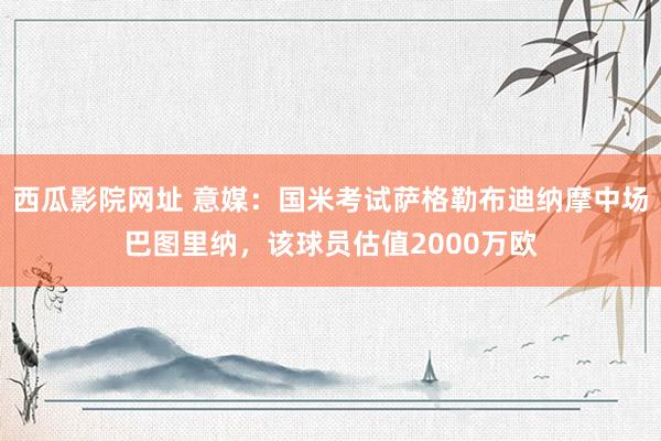 西瓜影院网址 意媒：国米考试萨格勒布迪纳摩中场巴图里纳，该球员估值2000万欧
