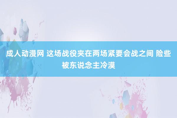 成人动漫网 这场战役夹在两场紧要会战之间 险些被东说念主冷漠