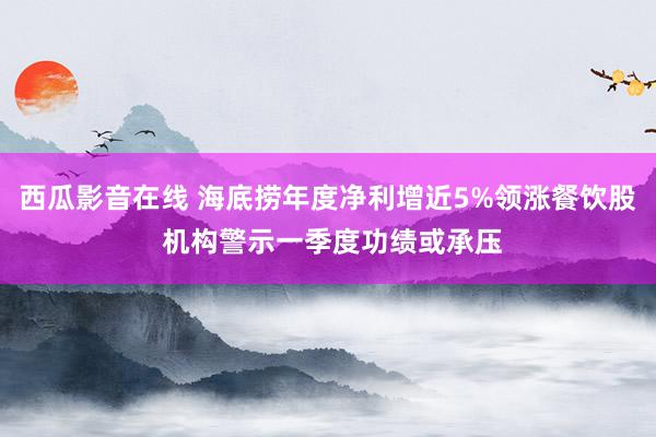 西瓜影音在线 海底捞年度净利增近5%领涨餐饮股 机构警示一季度功绩或承压