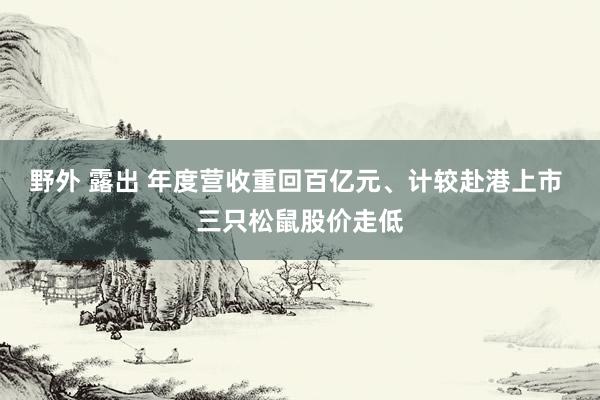 野外 露出 年度营收重回百亿元、计较赴港上市 三只松鼠股价走低