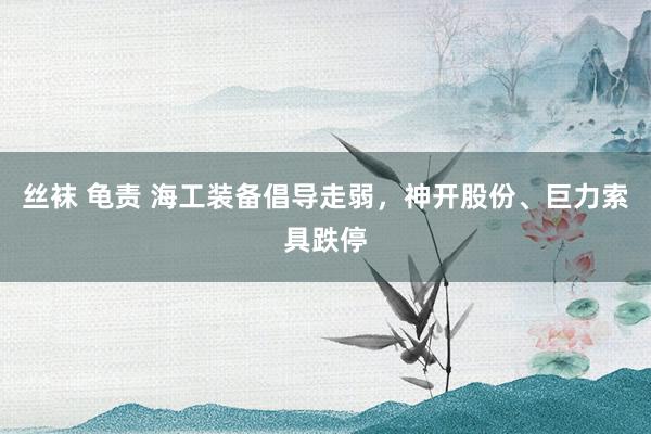 丝袜 龟责 海工装备倡导走弱，神开股份、巨力索具跌停