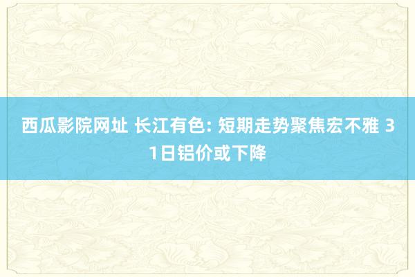 西瓜影院网址 长江有色: 短期走势聚焦宏不雅 31日铝价或下降