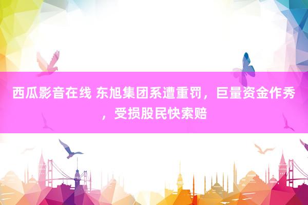 西瓜影音在线 东旭集团系遭重罚，巨量资金作秀，受损股民快索赔