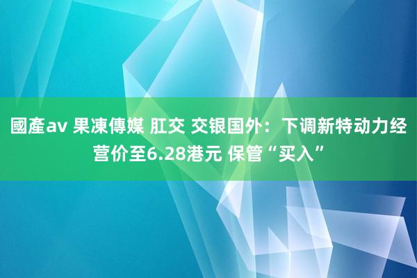 國產av 果凍傳媒 肛交 交银国外：下调新特动力经营价至6.28港元 保管“买入”