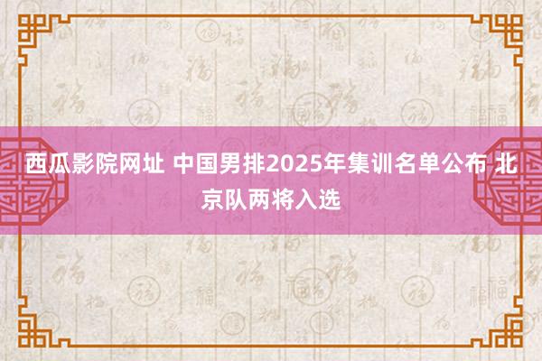 西瓜影院网址 中国男排2025年集训名单公布 北京队两将入选
