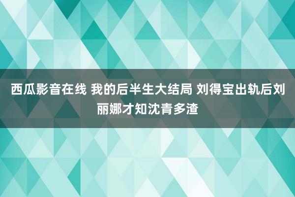西瓜影音在线 我的后半生大结局 刘得宝出轨后刘丽娜才知沈青多渣