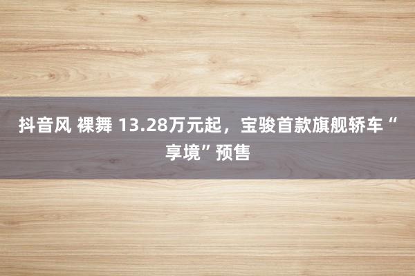 抖音风 裸舞 13.28万元起，宝骏首款旗舰轿车“享境”预售