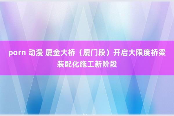 porn 动漫 厦金大桥（厦门段）开启大限度桥梁装配化施工新阶段