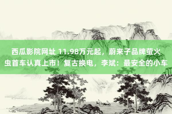 西瓜影院网址 11.98万元起，蔚来子品牌萤火虫首车认真上市！复古换电，李斌：最安全的小车