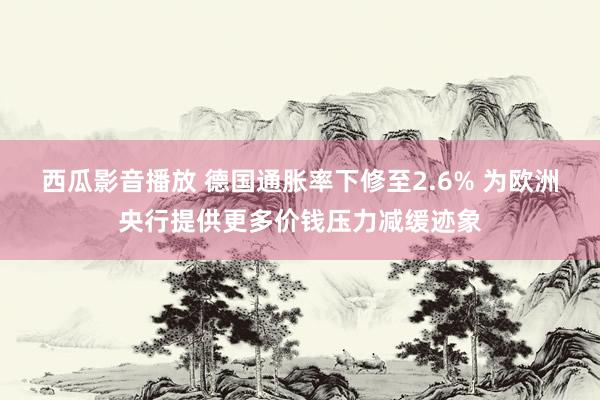 西瓜影音播放 德国通胀率下修至2.6% 为欧洲央行提供更多价钱压力减缓迹象