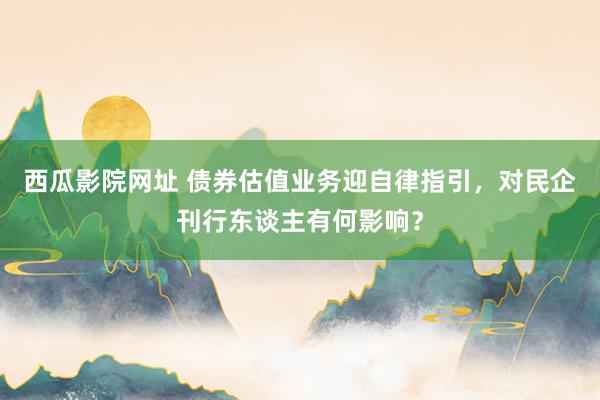 西瓜影院网址 债券估值业务迎自律指引，对民企刊行东谈主有何影响？