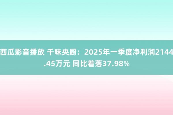 西瓜影音播放 千味央厨：2025年一季度净利润2144.45万元 同比着落37.98%
